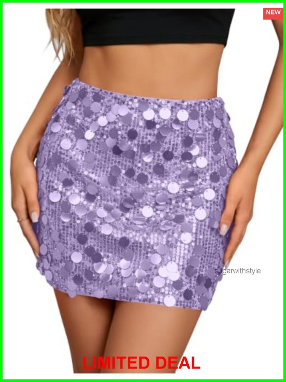 Sequin Mini Skirt Bodycon Lined Night Out Party